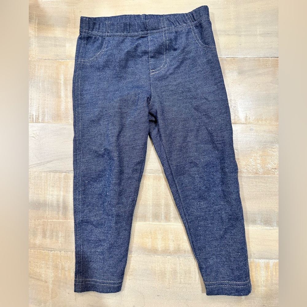 3 set toddler kids girl carters 7 for all mankind sweater Jean overalls leggings - Picture 4 of 16